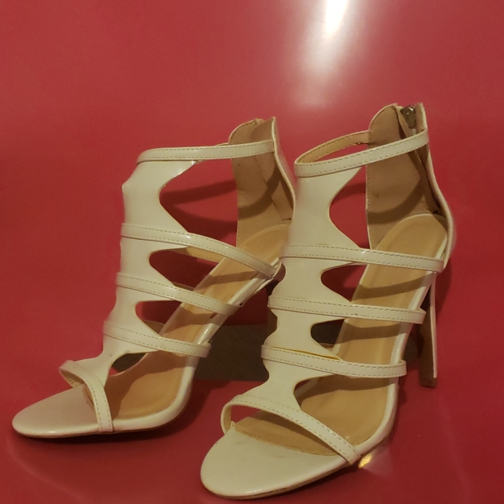 White above angle heels
